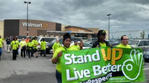 Wal-Mart workers protesting in North Carolina